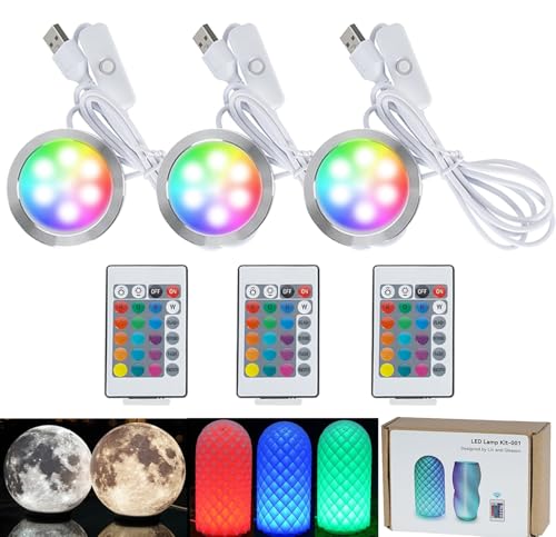 3-Pack IR RGB LED Lamp Kit 001 for Bambu Lab 3D Printer Light kit