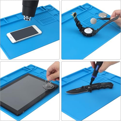 STREBITO Soldering Mat Electronics Repair Mat, Silicone Work Mat 13.8"x9.9"