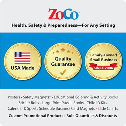 Safety Magnets ZOCO – 7 Healthy Daily Habits Poster for Kids – Laminated 12x18 – Hygiene Chart for Preschool Elementary School Nurse Office – Pediatric Health Decor for Classrooms Daycares Bathrooms