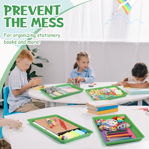 Hoteam 10 Pack Flat Bins Paper Trays,Green,16.14 X 11.81 X 1.38 Inch - color: Green, size: 16.14 x 11.81 x 1.38 Inch