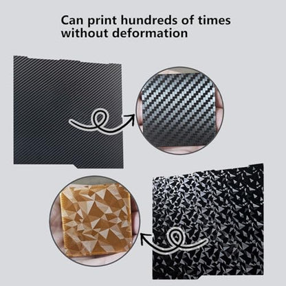 Kobra 3 3D Printer Double Sided Glossy PET Carbon Fiber and PEO Mat - color: For Kobra 3 256x268mm