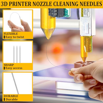 Ender 3 Nozzles 0.4MM,20Pcs Brass Hotend Nozzles with 16Pcs 3D Printer Nozzle Cleaning Kit,3D Printer Toos for Creality Mk8 Ender 3/Ender 3 Pro Upgrades/Ender 3 V2,3D Printer Accessories - color: 3D Printer Nozzle Wrench Maintenance Kit