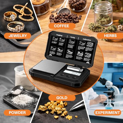 200g/0.01g Digital Gram Scales,High Accuracy with 50g Calibration Weight - color: Black