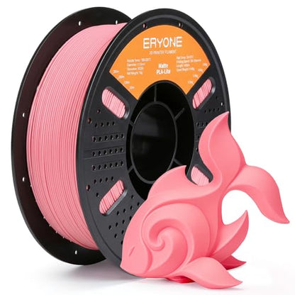 ERYONE Matte PLA Basic 3D Printer Filament 1.75 +/- 0.03mm, Matte Filament 1KG(2.2LBS) Spool, Pink - color: Lite Matte Pink