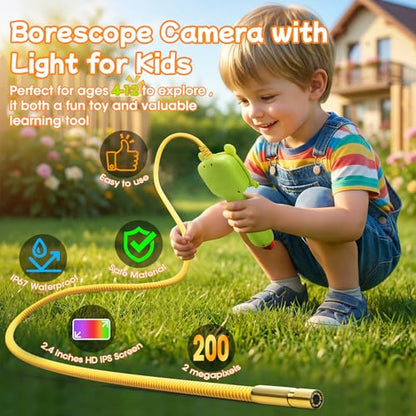 Borescope Camera with Light for Kids Outdoor/Indoor Nature Exploration