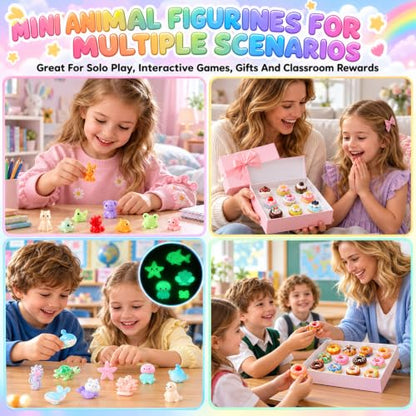 60Pcs Mini Animal Resin Models, Mystery Bag Mini Resin,Style D, animal - color: D