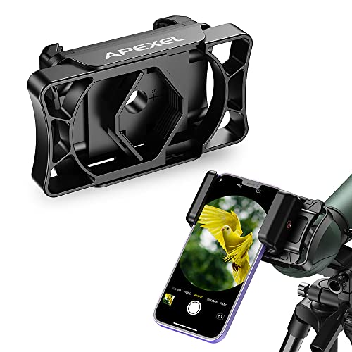Telescope Phone Adapter, Multipurpose Telescope Smartphone Adapter Mount, Universal Telescope Phone Mount Adapter for Adults-Fits Almost All Optical Equipment and Smartphones on the Market