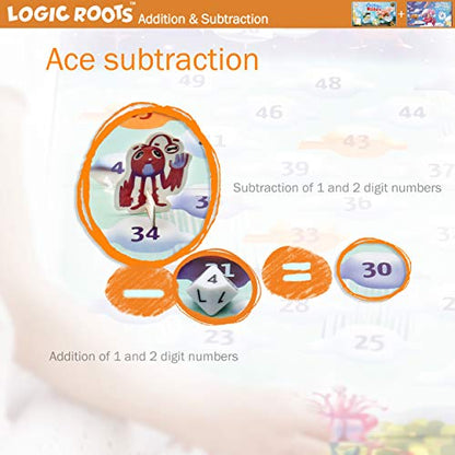 Addition and Subtraction Game - Fun Math Board Game for 6-8 Year Olds, Easy to Play Educational Game for Kids at Home, STEM Toy Gift for Girls & Boys (Ocean Raiders + Cloud Hoppers) - style: Ocean Raiders + Cloud Hoppers