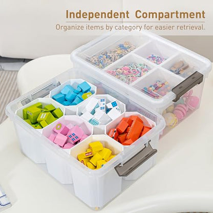 Citylife 17QT 4Packs Clear Craft Organizers and Storage Bins with Lids - size: 17 Qt- 4 Pack- W