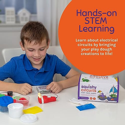 Squishy Circuits Standard Kit - Explore Electrical Circuits with Play Dough - STEM Science Kits for Ages 8-12 - Fun and Educational at Home, Classroom, Camp, and More! - style: Standard Kit