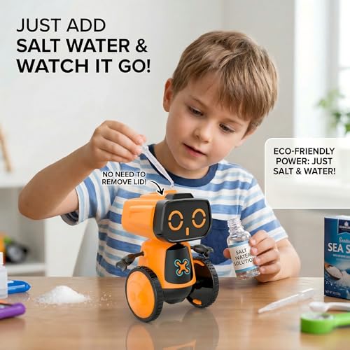 Science Saltwater-Powered Robot Kit, No Batteries Required, DIY Toys, Scientific Experiments, Creative Toy, Environmental Protection, for Festival Boys & Girls