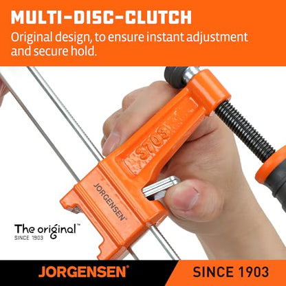 Jorgensen 30" Medium-Duty Steel Bar Clamp Set, 600 lbs Load Limit, 2-Pack - size: 30 Inch Medium Duty