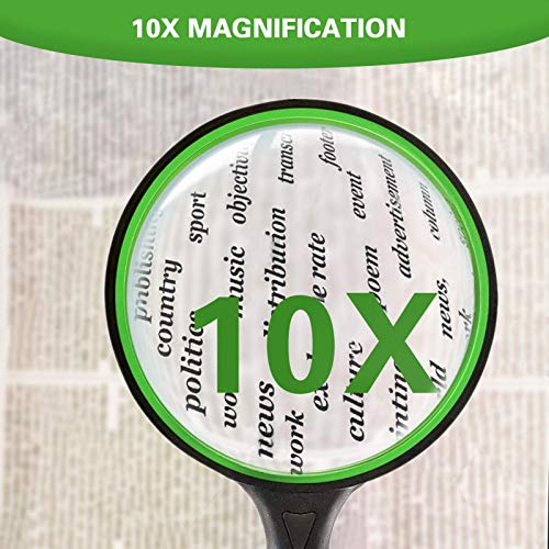 Celosia Handheld Magnifying Glass for Seniors & Kids 75mm, 10X