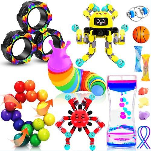 15Pack Fidget Toys Bulk for Adult Kids Age 5-7, 8-12, Figette Classroom Must Have Back to School Gifts for Students Treasure Prize Box Sensory Autism Travel Must Have ADHD Autistic Stress Anxiety - style: 15pc