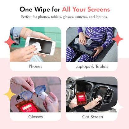 Well-Kept Tech & Lens Wipes - Eyeglass, Screen & Phone Cleaning, Multi-Surface, Lint-Free, Pre Moistened, Streak-Free & Non Scratching - Texas Hold Em, 12 Pack (180 Count) - size: 12 Pack