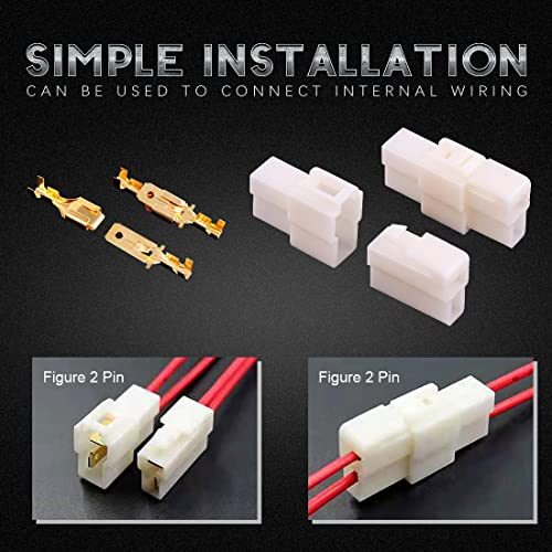 Hilitchi 6.3MM Electrical Automotive Wire Connectors Male Female Socket Plug Terminal for Motorcycle Car (2P-30Sets) - color: 2P-30Sets