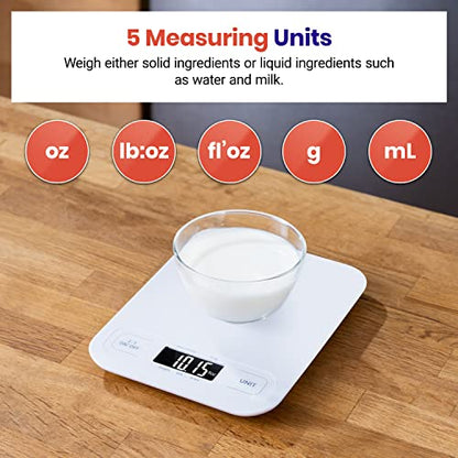 Etekcity Food Kitchen Scale, Digital Grams and Ounces, Large - color: Clean White