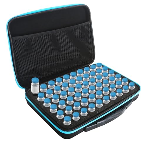 60 Slots 10ml Insulin Vial Holder, Peptide Vial Storage Case for Fridge and Travel, Fits 10ml Standard Vials, Diabetic Supplies (Case Only) - size: 10ml