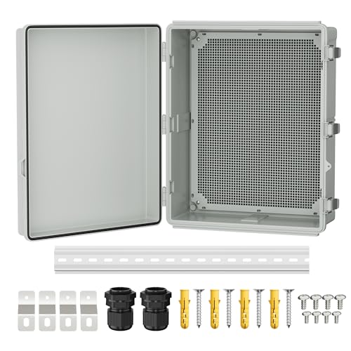 Joinfworld Weatherproof Electrical Box 19.7x15.7x7.9 Outdoor Enclosure - size: 19.7"x15.7"x7.9"
