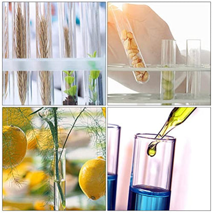 iplusmile 15 pcs Glass Test Tubes with Wood Cork Round Bottom 7.08 in - size: 18X180mm
