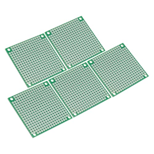 PATIKIL 2" x 2" PCB Board Circuit, 5 Pcs Single Sided Prototype Solder Boards for DIY Soldering and Electronic Project Circuit Boards Solderable Breadboard, Green - size: 2" x 2"