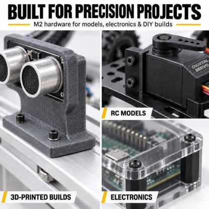 800PCS M2 Hex Socket Head & Button Head Screws Nuts Assortment Kit - size: M2 Button&Cap Head Kit 800pcs / 8 Sizes