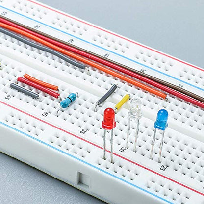 3 Set Standard Jumper Wires Plus 3 Set of Solderless Prototype Breadboard 830 tie Points Breadboard | 3 Set of M/F, M/M, F/F - Each 40pin Electronic Jumpers Wire
