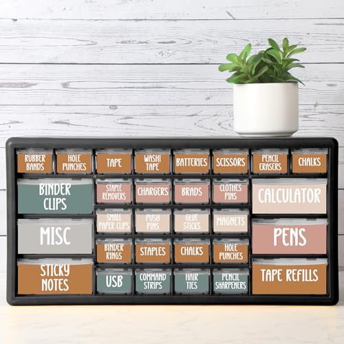 Frienda 84 Pcs 4 Sheet Classroom Toolbox Labels for Teacher,Morandi - style: Morandi