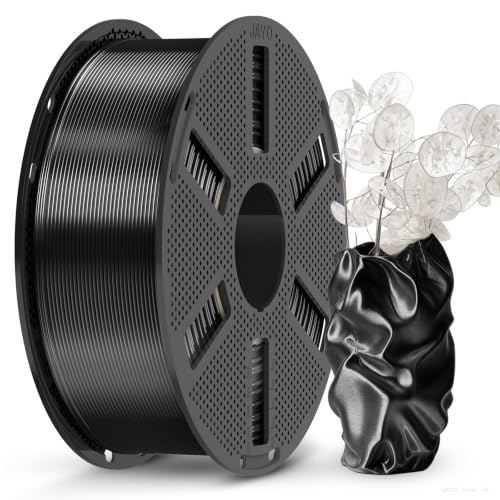 JAYO Silk PLA 3D Printer Filament 1.75mm, 1.1kg, Black - color: Silk Black, size: 1.1KG