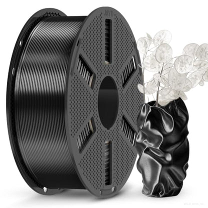 JAYO Silk PLA 3D Printer Filament 1.75mm, 1.1kg, Black - color: Silk Black, size: 1.1KG