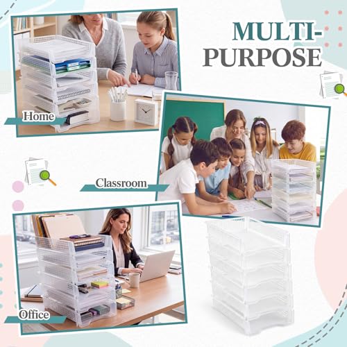 Geetery Turn in Trays Classroom, Clear, Set of 12 - color: Clear