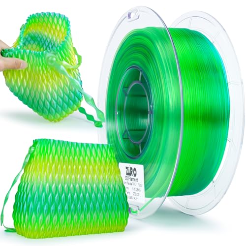 ZIRO Fast Color Changing TPU Filament, Shore 95A 0.8kg Spool, Flex Lime - color: Flex Lime (Tpu)