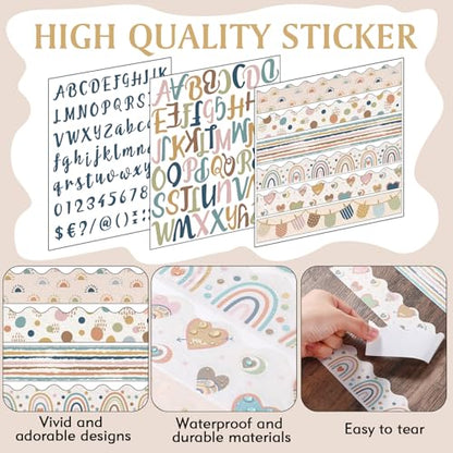 Dispowreath 96 Pcs Science Fair Board Supplies,Boho Style - style: Bohemian