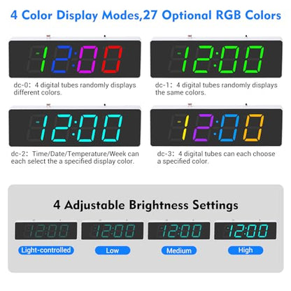 MiOYOOW RGB Digital Clock Soldering Kit, STEM Electronics Project for Teens - color: Colorful 4 Digit Clock Kit