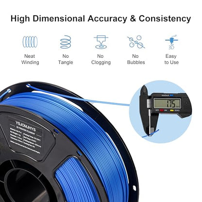 6KG Silk PLA Bundle 1.75mm, Silky Glossy 3D Printer Filament Pack - color: Silk Blue+silver+red+black+white+green