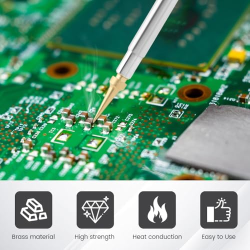 3D Printer Smoothing Finishing Tool Set, 11pcs 3D Printed Parts Repairing Modifying Deburring Trimming Tool Kit for TS100 TS101 Pine64 900M T18 Soldering Iron Heat Set Tip Adapter(Silver)