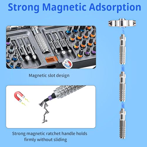 2026 New 42 in 1 Magnetic Screwdriver Set, DIY Ratchet Screwdriver Set with Detachable Handle, Portable Compact Repair Tool Kit for Furniture Laptop Electronicsv Bicycle - size: 2026 New 42 in 1 Screwdriver Set