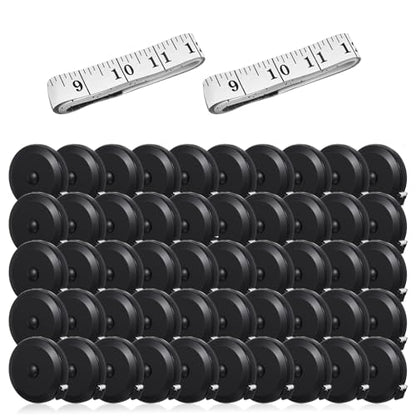 50 Pack Retractable Tape Measure for Sewing Soft Fabric Measuring Tape for Body Measurements Double Scales Rulers or Body Tailor Cloth Knitting Craft Weight Loss