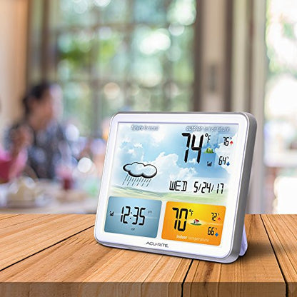 AcuRite (02081M) Weather Forecaster with Jumbo Color Display, Atomic Clock - color: Full Color AC-Powered Display