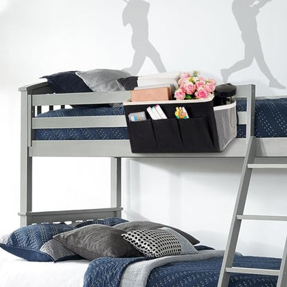 Bedside Caddy Bedside Storage Bag for Headboards/Bunk Bed - color: 1PC New Black