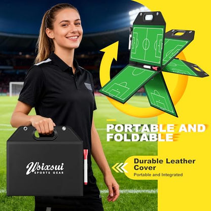 Foldable Soccer Coaching Board with Handle for Coaches - style: Soccer