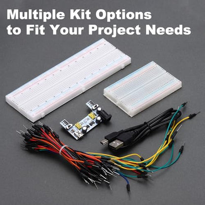MECCANIXITY Breadboard Kit w/ 2 Power Supply Modules 830/400 Tie-Points Fun