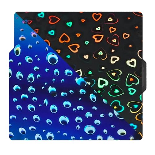 Upgraded Bambu Lab Build Plate for X1/X1C/X1E/P1P/P1S/A1, Double Sided Smooth Sweetheart+Waterdrop Spring Steel Build Plate for Bambu Labs 3D Printers Flexible Print Bed 257x257mm. - style: P1/X1/A1/P2S Holographic Plate(H6H)