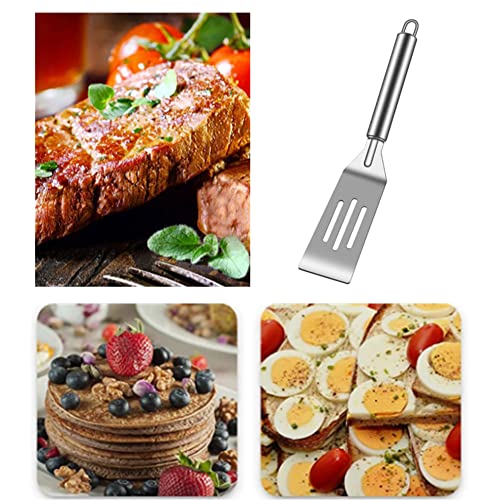 Mini Serving Spatula with Comfortable Handle, 9.8 Inch Stainless Steel Mini Brownie Serving Spatula for Fried Eggs, Cakes, Frying Pan Cookie, Serving Desserts (2 Pack)