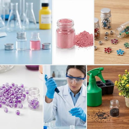 Coloch 100 Pack 5ml Glass Bottles with Aluminum Caps, Leak Proof