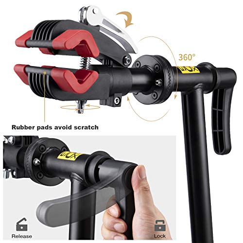 CXWXC Bike Repair Stand -Shop Home Bicycle Mechanic Maintenance Rack - color: A: Black