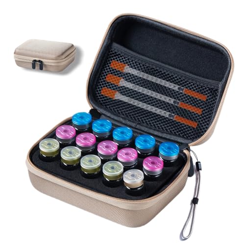 Insulin Fridge Holder Storage Case Insulin Vial Protector Holder peptide storage case fridge Fits Standard 1-10ml - color: Gold-15 Slots