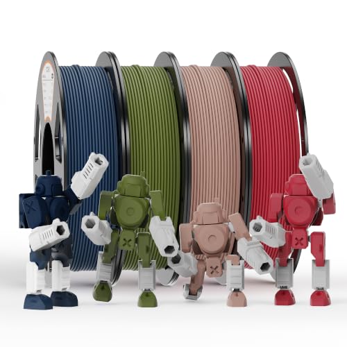YOOPAI Matte PLA+ Filament 1.75mm, 250g Starter Color Bundle, 4 Rolls - color: Pla Bundle-250gx4-112020021