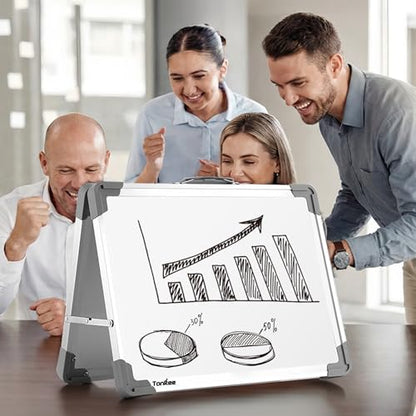 Tankee Dry Erase Board 18x24 Double Sided Magnetic Whiteboard with Stand - color: Gray, size: 24"W x 18"H