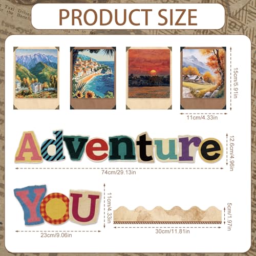 Adventure Bulletin Board Decorations Back to School Classroom Decor - color: Adventure